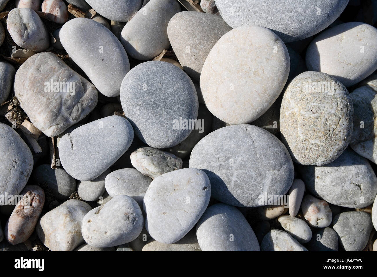 Steinen am Strand Steine bin Strang Stockfoto