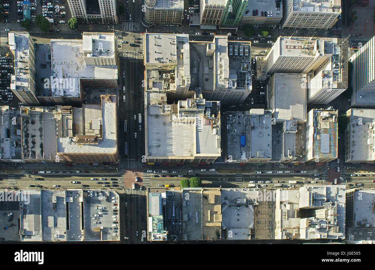 Luftaufnahme der Stadt, Los Angeles, California, Vereinigte Staaten von Amerika Stockfoto