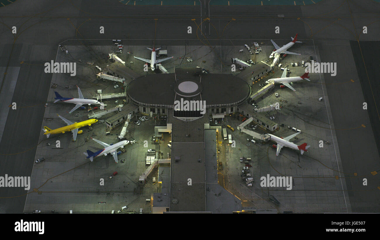 Luftbild des Flughafens Los Angeles, California, Vereinigte Staaten von Amerika Stockfoto