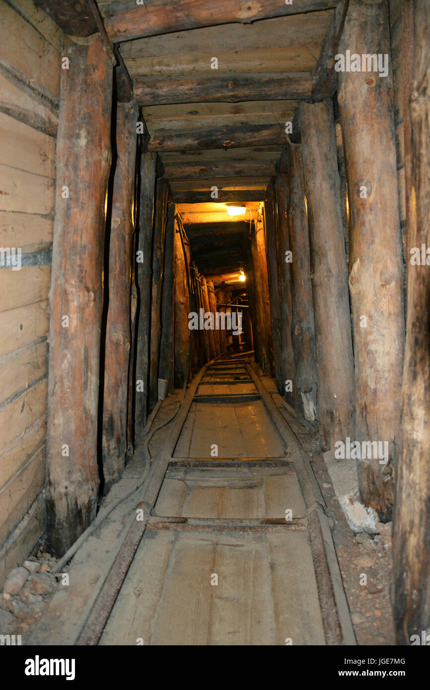 Sie blickte Tunnel of Hope erlaubte Männer und Lieferungen in die belagerte Stadt Sarajevo während des Bürgerkrieges bosnisch/Serbisch. Stockfoto