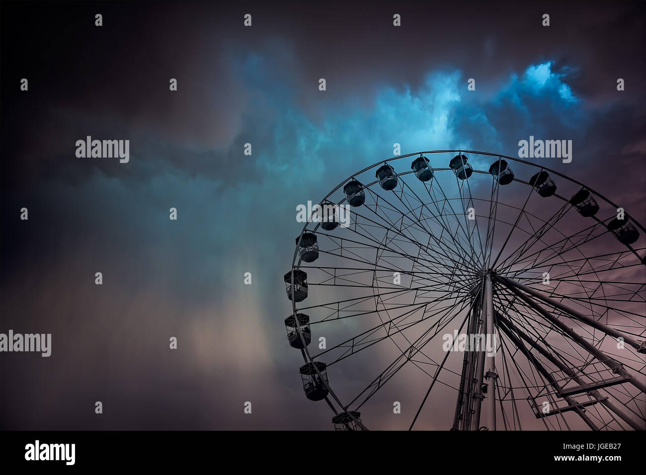 Die Nahaufnahme Detail eines Rades Kirmes in Bournemouth, Devon, England Stockfoto