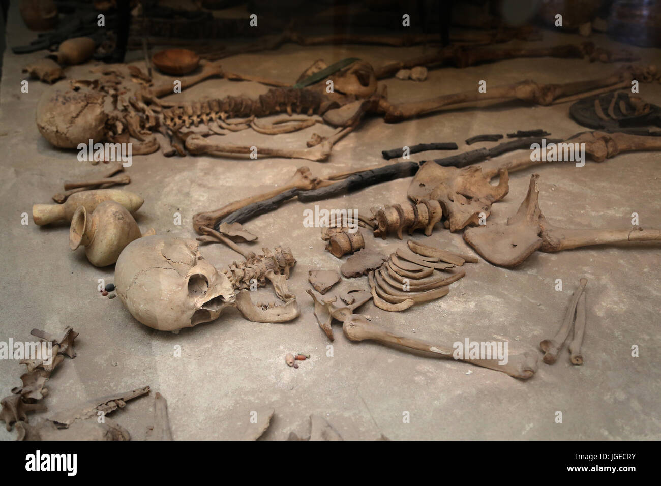 Jericho Grab P19. Rekonstruiert. Frühe Bronzezeit IV-Periode. Palästina. British Museum. London. Stockfoto
