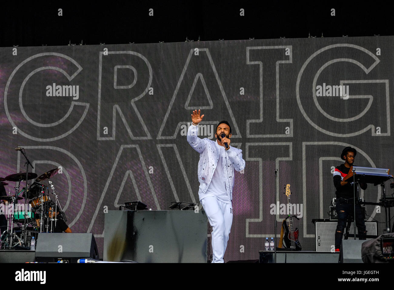 Craig David beim Glastonbury Festival 2017 - Samstag, 24. Juni 2017. Glastonbury Festival ist das größte Greenfield-Musik und darstellende Kunst-Festival der Welt. Bild - Craig Ashley David, Craig David. Stockfoto