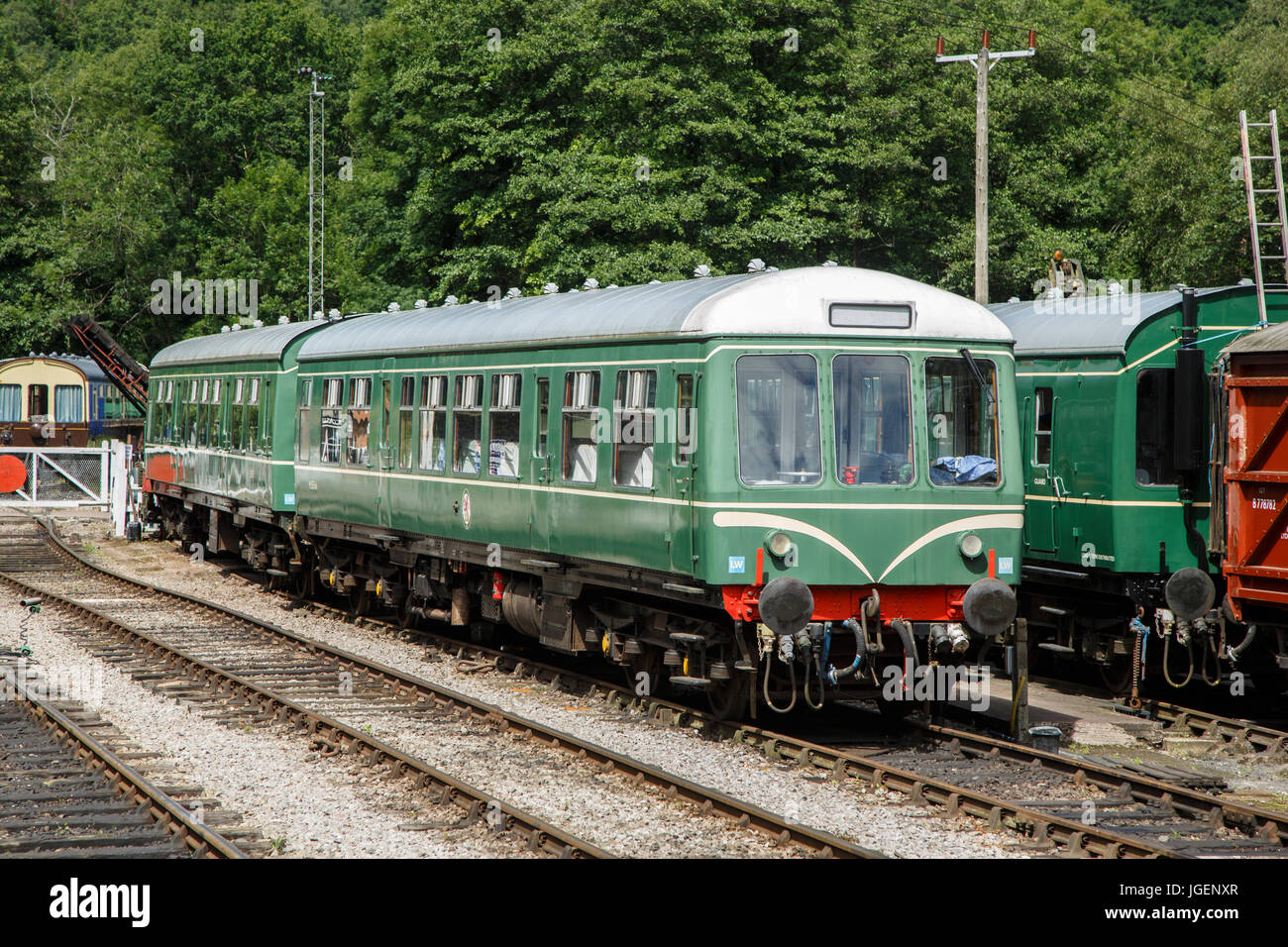 Klasse 108 Diesel Multiple Unit 2 Auto, gebaut von 1958-1961, konserviert durch Dean Forest Railway, Wald des Dekans, Gloucestershire Stockfoto