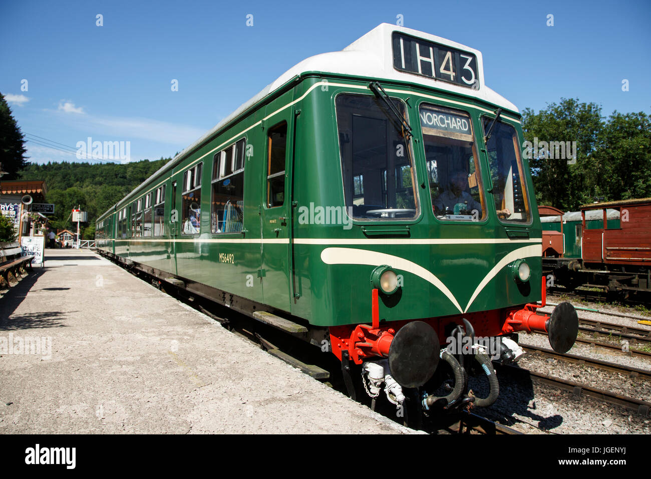 Klasse 108 Diesel Multiple Unit (3 Autos), 1958-1961 gebaut, erhalten von der Dean Forest Railway, Wald des Dekans, Gloucestershire Stockfoto
