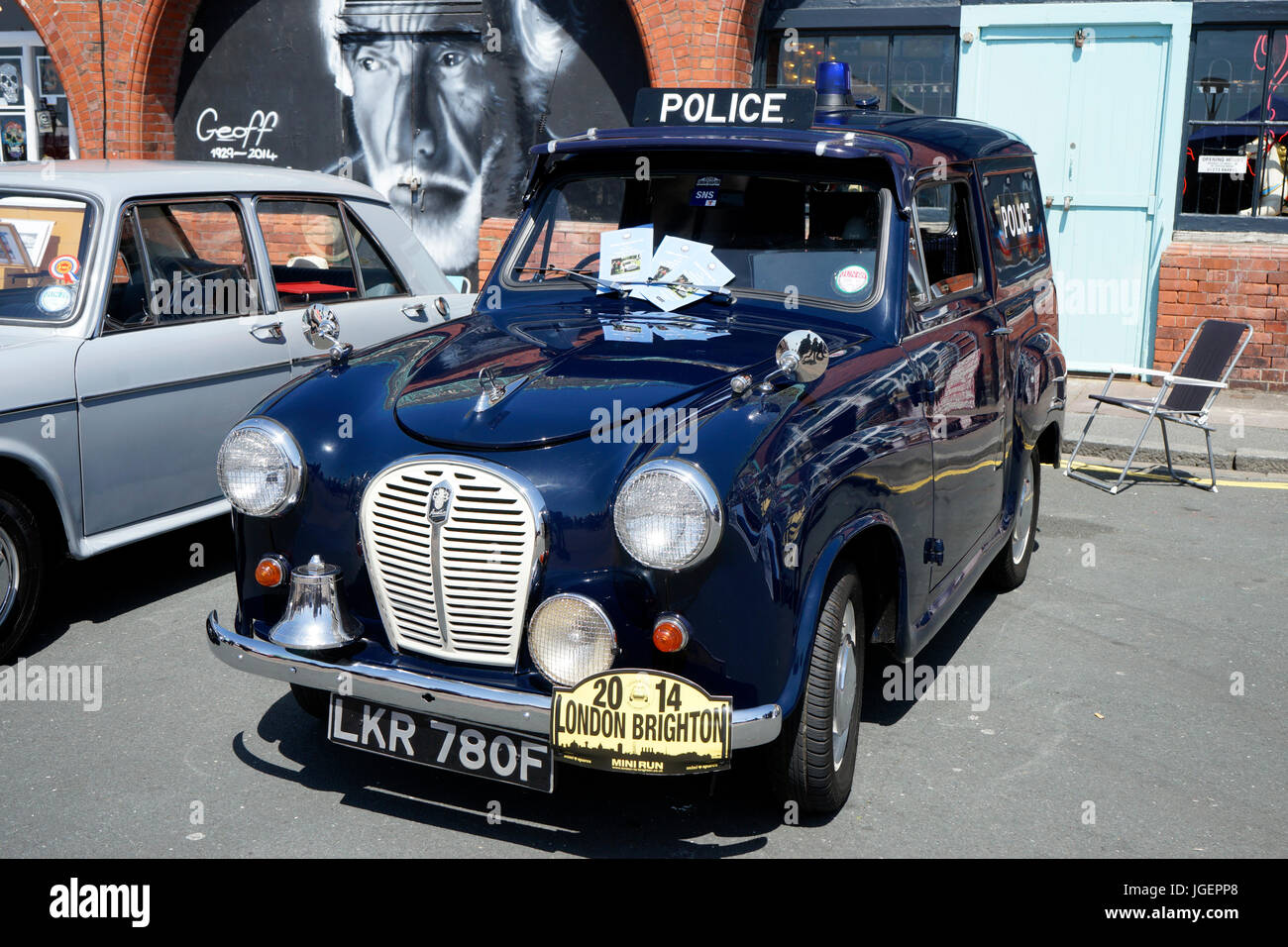 Brighton, UK - 17. Mai 2015: London to Brighton Mini Auto Run. Diese jährliche Veranstaltung wird von London und Surrey Mini Owners Club organisiert. Stockfoto