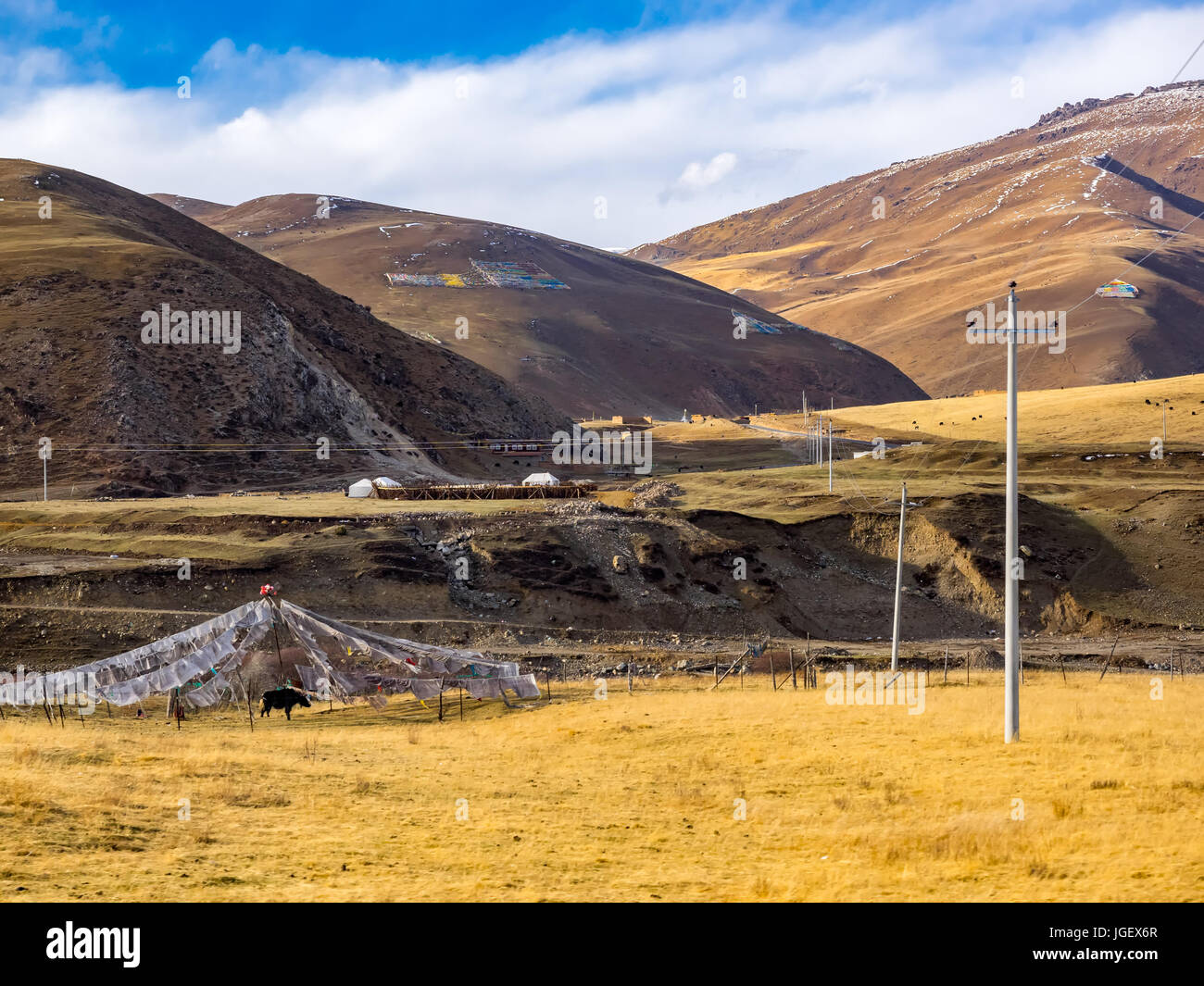 Feld- und Landschaft in Sichuan, China Stockfoto