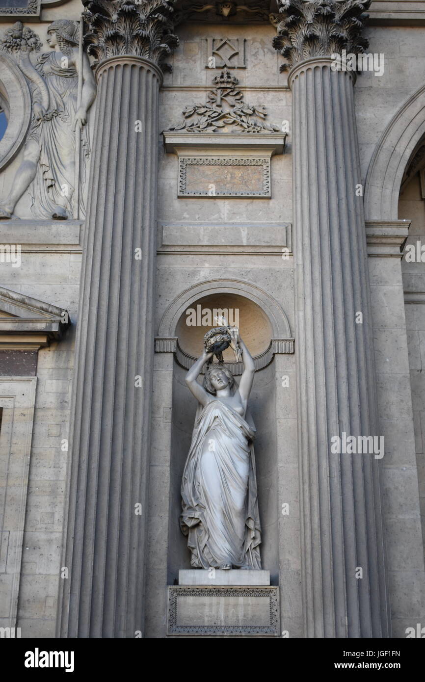 Louvre Museum aussen Stockfoto