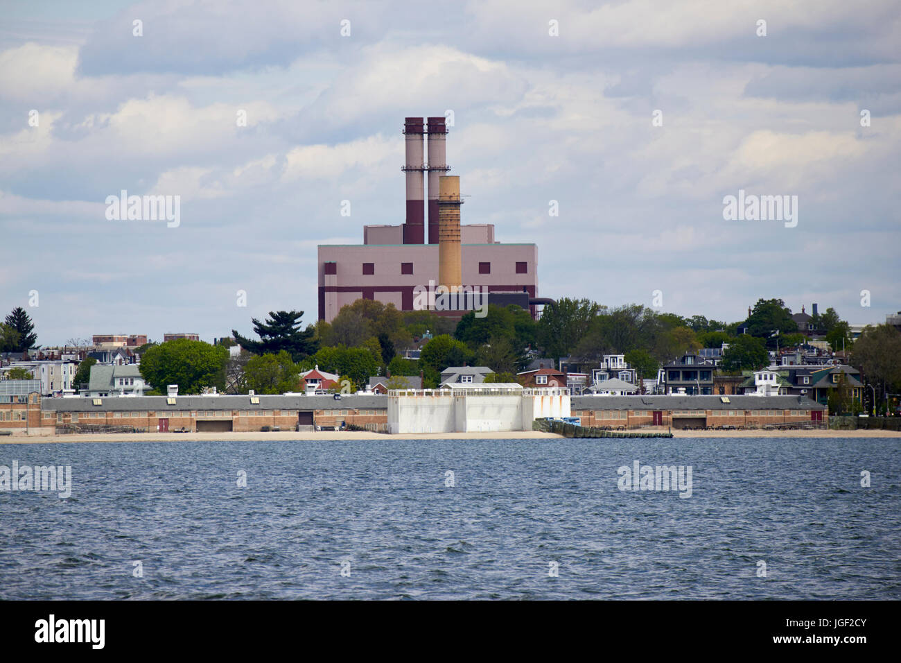 Excelon Öl Kraftwerk alte South Boston Edison Kraftwerk USA Stockfoto