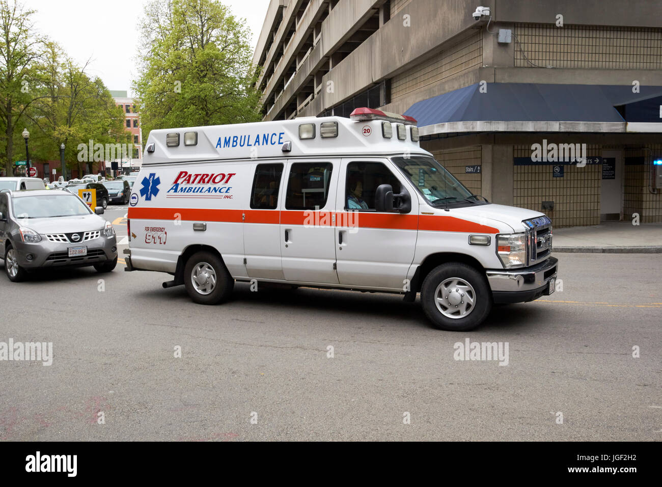 Patriot private Krankenwagen am Massachusetts General Hospital Boston, USA Stockfoto