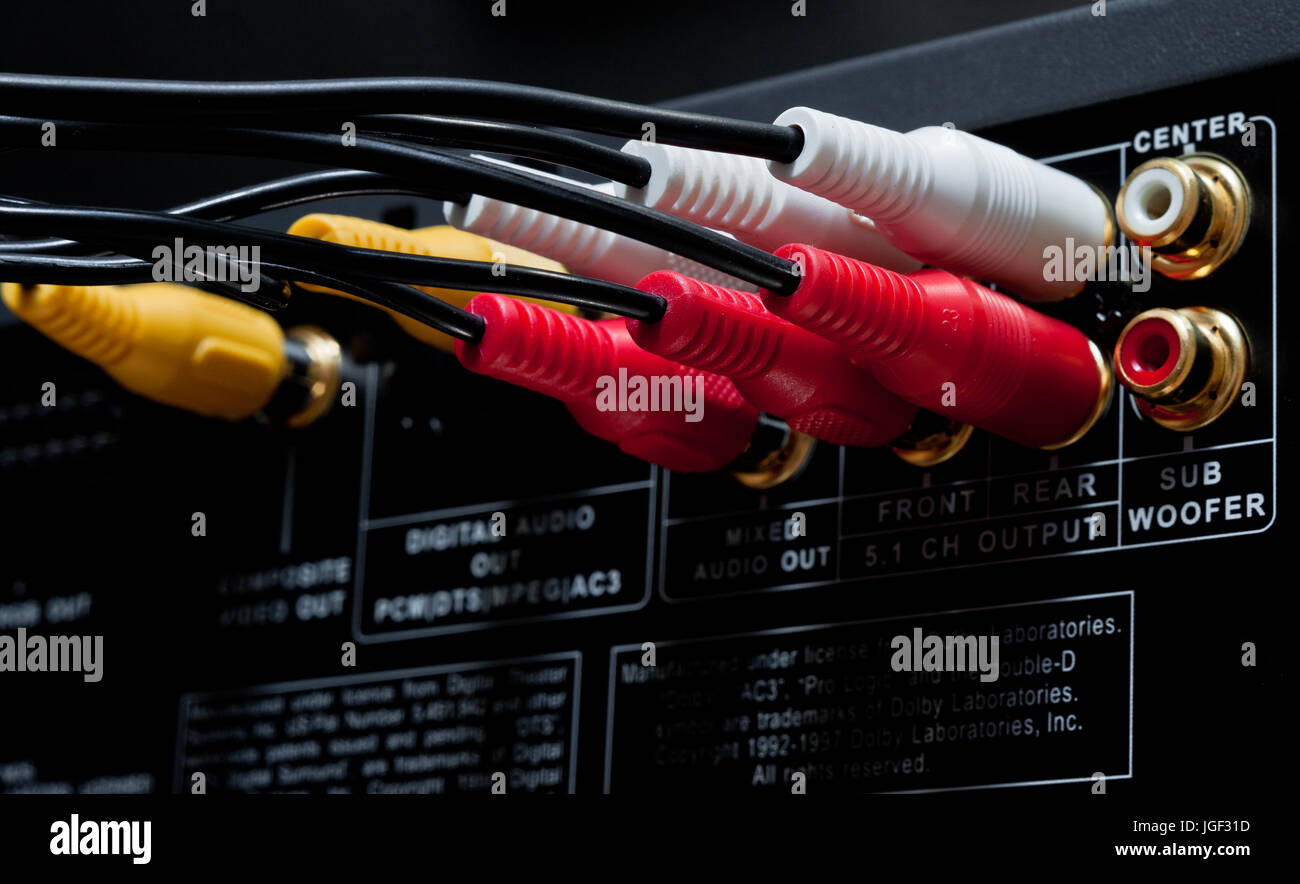 Anschluss Fernseher Dvd Player Mit Fünf Buchstaben Roter hifi anschluss -Fotos und -Bildmaterial in hoher Auflösung – Alamy