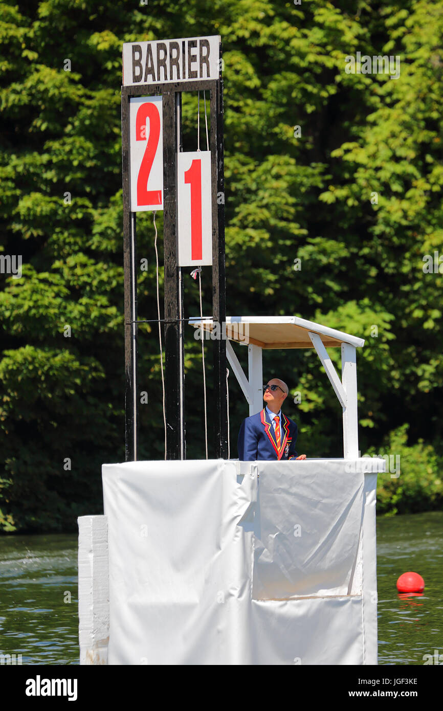 Henley Royal Regatta 2017 an der Schranke Stockfoto