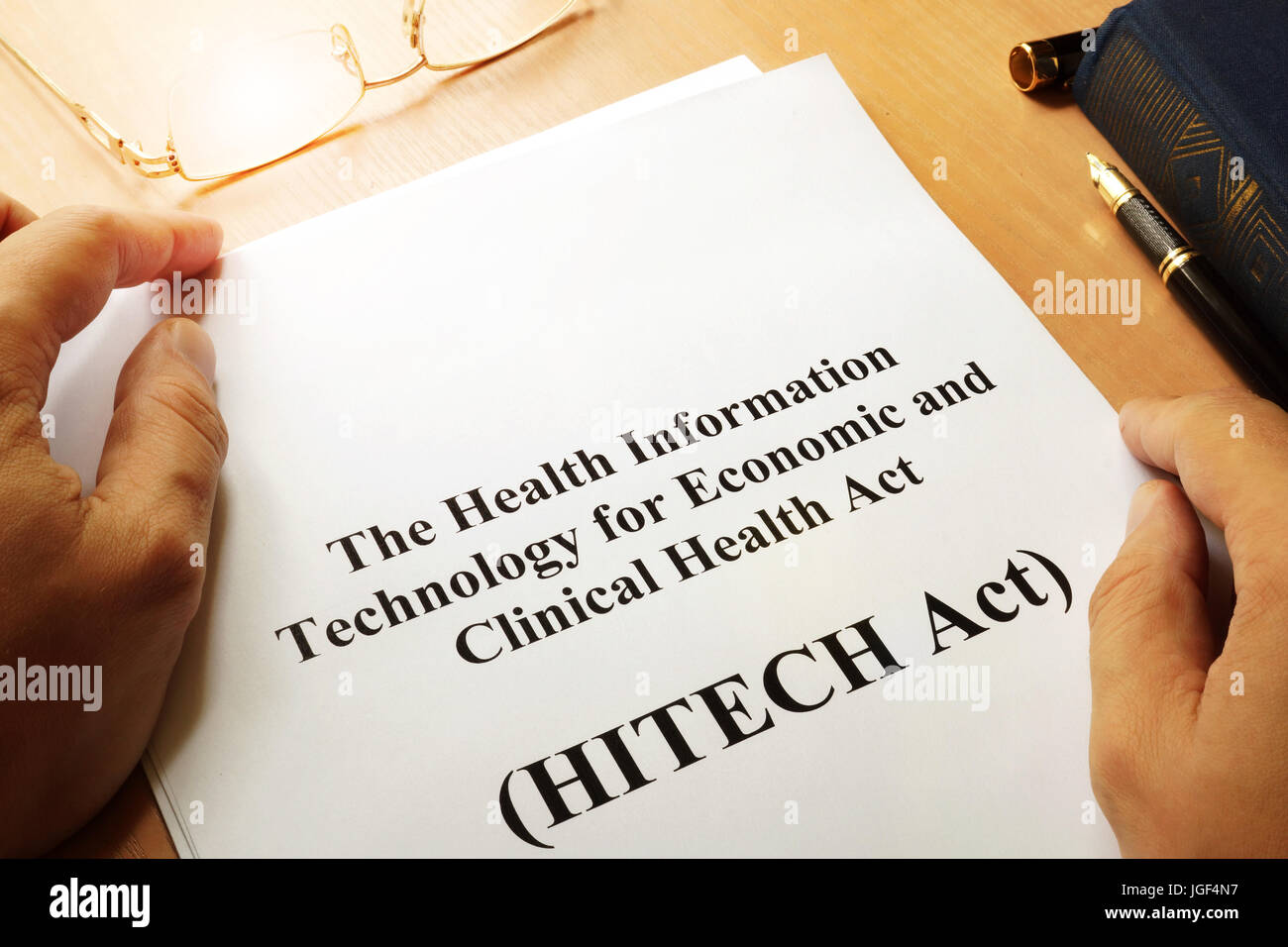 Gesundheit-Informationstechnologie für wirtschaftlichen und klinischen Gesundheitsgesetz (HITECH Act) Stockfoto