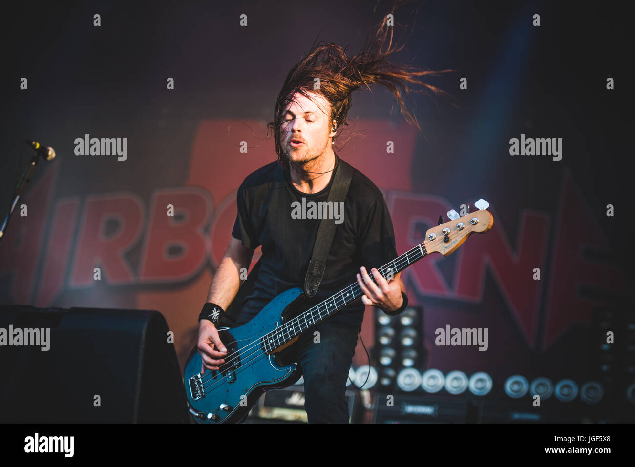 17. Juni 2017: Airbourne die live auf der Bühne die Hellfest-Festival-2017 in Clisson Foto: Alessandro Bosio Stockfoto