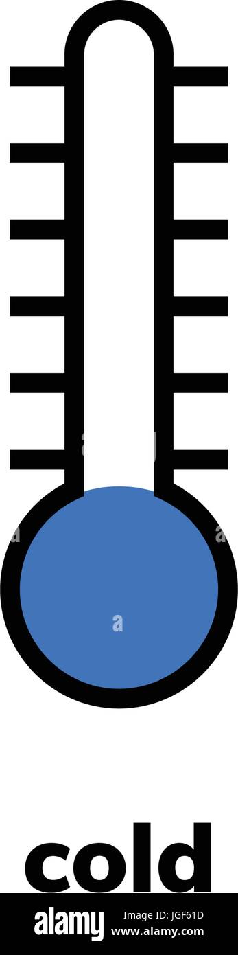 Temperatur Symbol Vektor Cliparts Schmal Bereich Quecksilber Thermometer Zeigt Kalte Stock Vektorgrafik Alamy