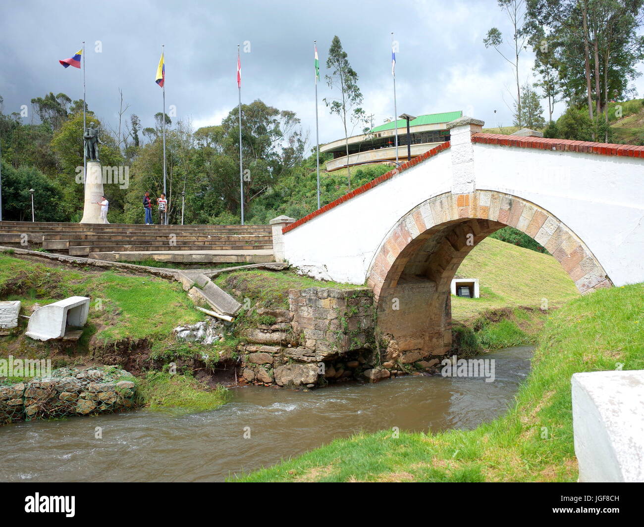19. Juni 2017, TUNJA, Kolumbien - Puente de Boyacá, der Ort der berühmten Schlacht von Boyaca wo die Armee von Simon Bolivar, mit Hilfe der Brite Stockfoto
