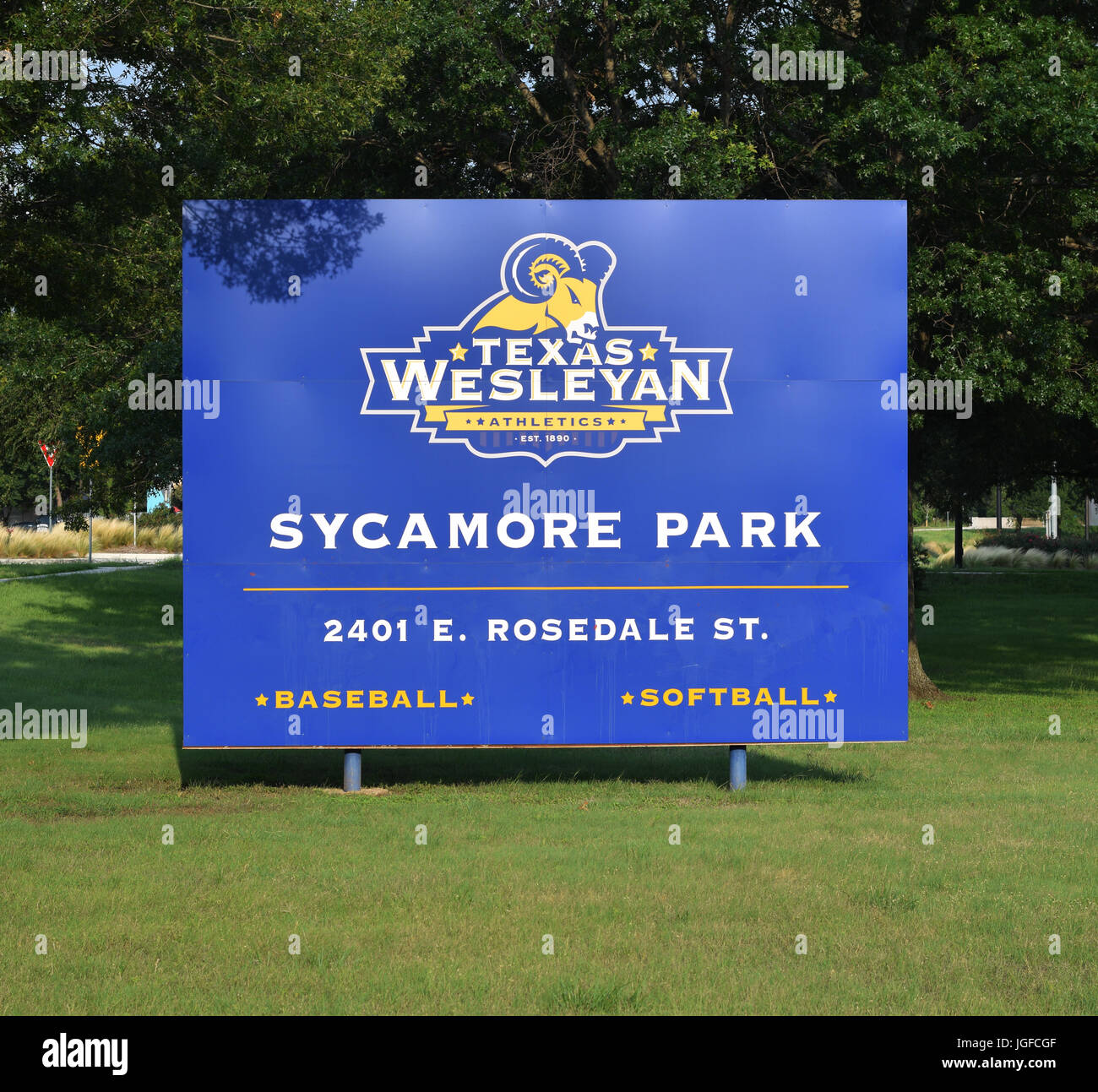 Texas Wesleyan University Baseballstadien in Sycamore Park in Fort Worth Stockfoto