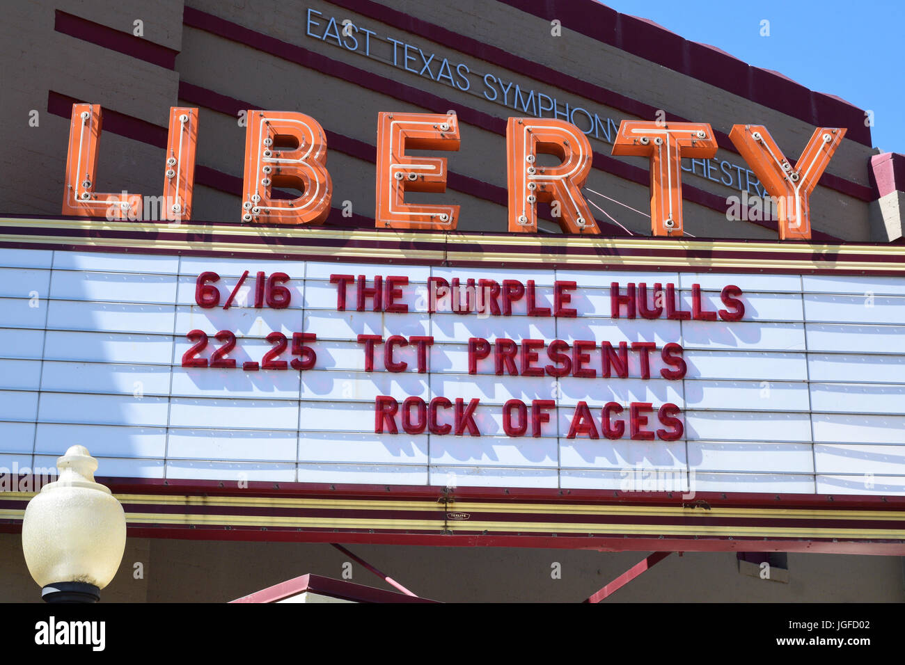 Liberty-Theater in der Innenstadt von Tyler, Texas Stockfoto