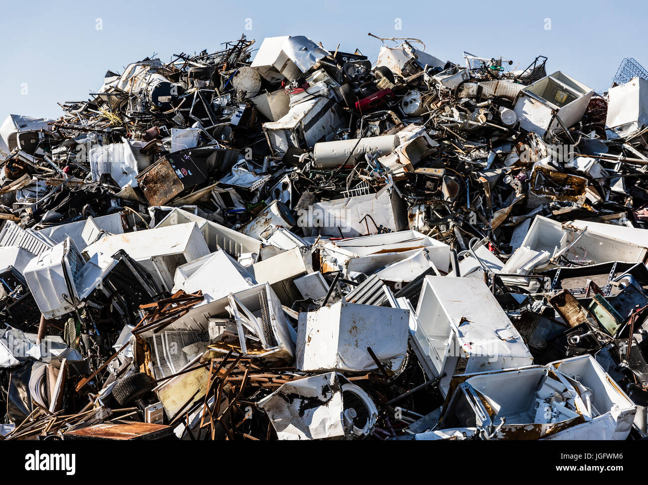 Schrott-Metall-recycling-Anlage. Stockfoto