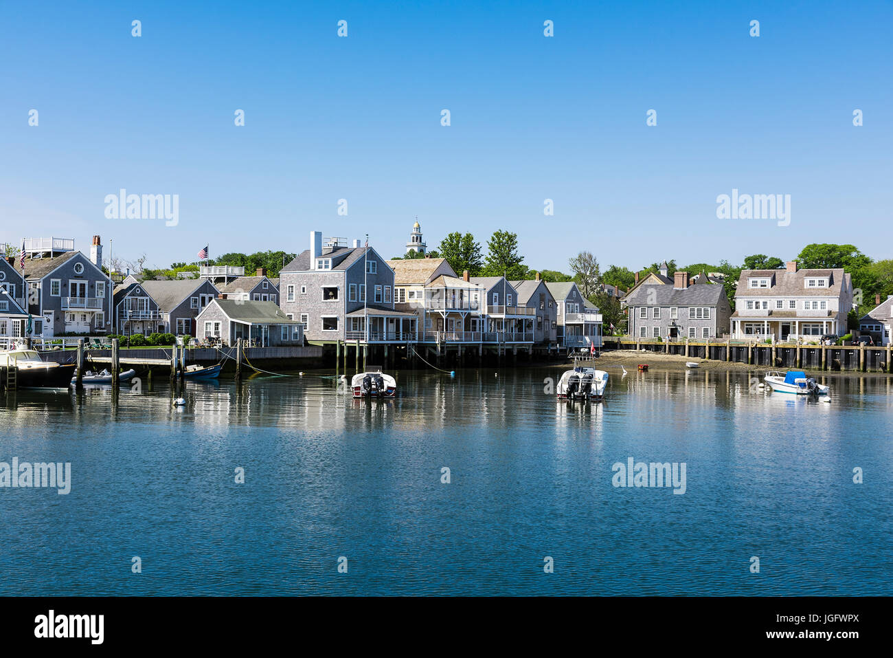 Hafen Sie auf dem Land, Nantucket, Massachusetts, USA. Stockfoto