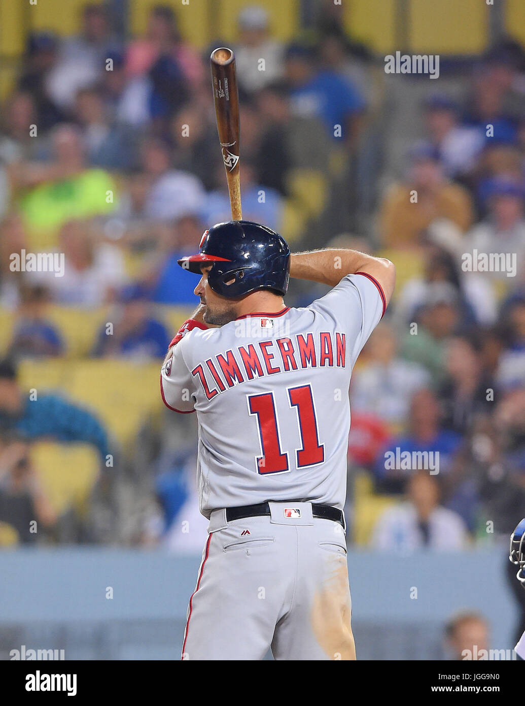 Los Angeles, Kalifornien, USA. 5. Juni 2017. Ryan Zimmerman (Nationals) MLB: Ryan Zimmerman der Washington Nationals an bat während der Major League Baseball Spiel gegen die Los Angeles Dodgers im Dodger Stadium in Los Angeles, Kalifornien, USA. Bildnachweis: AFLO/Alamy Live-Nachrichten Stockfoto