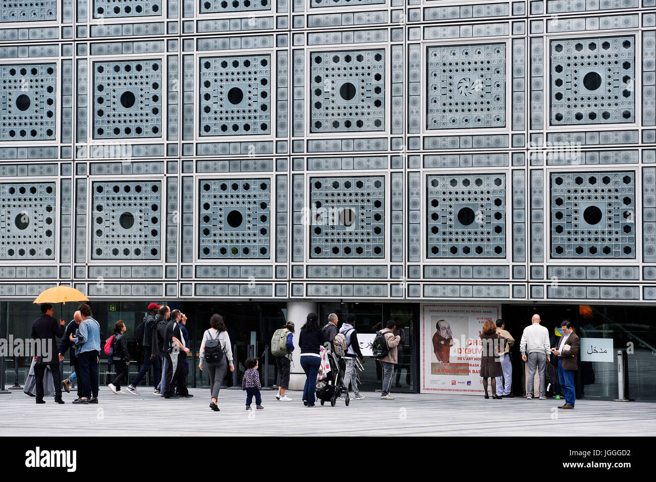 Institut du Monde Arabe, 1 Rue des Fossés Saint-Bernard, 75005 Paris, Frankreich Stockfoto