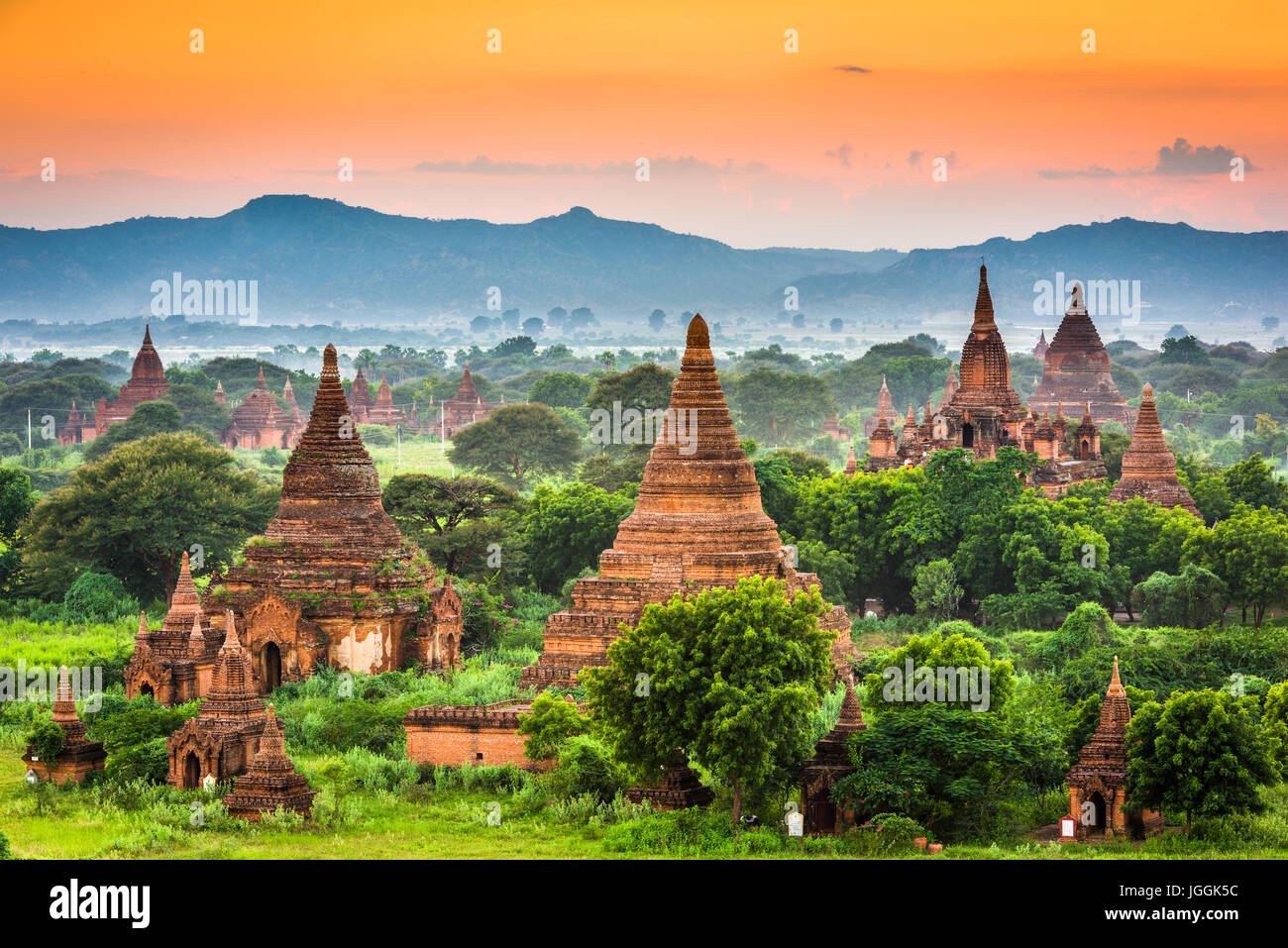 Bagan, Myanmar Tempelruinen alten. Stockfoto