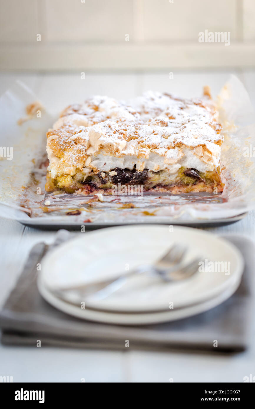 Rhabarberkuchen Stockfoto