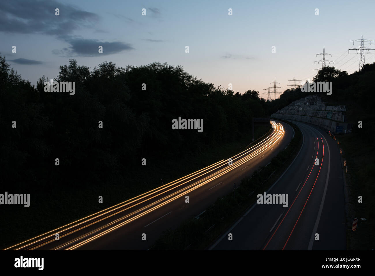 Lichtspuren Stockfoto