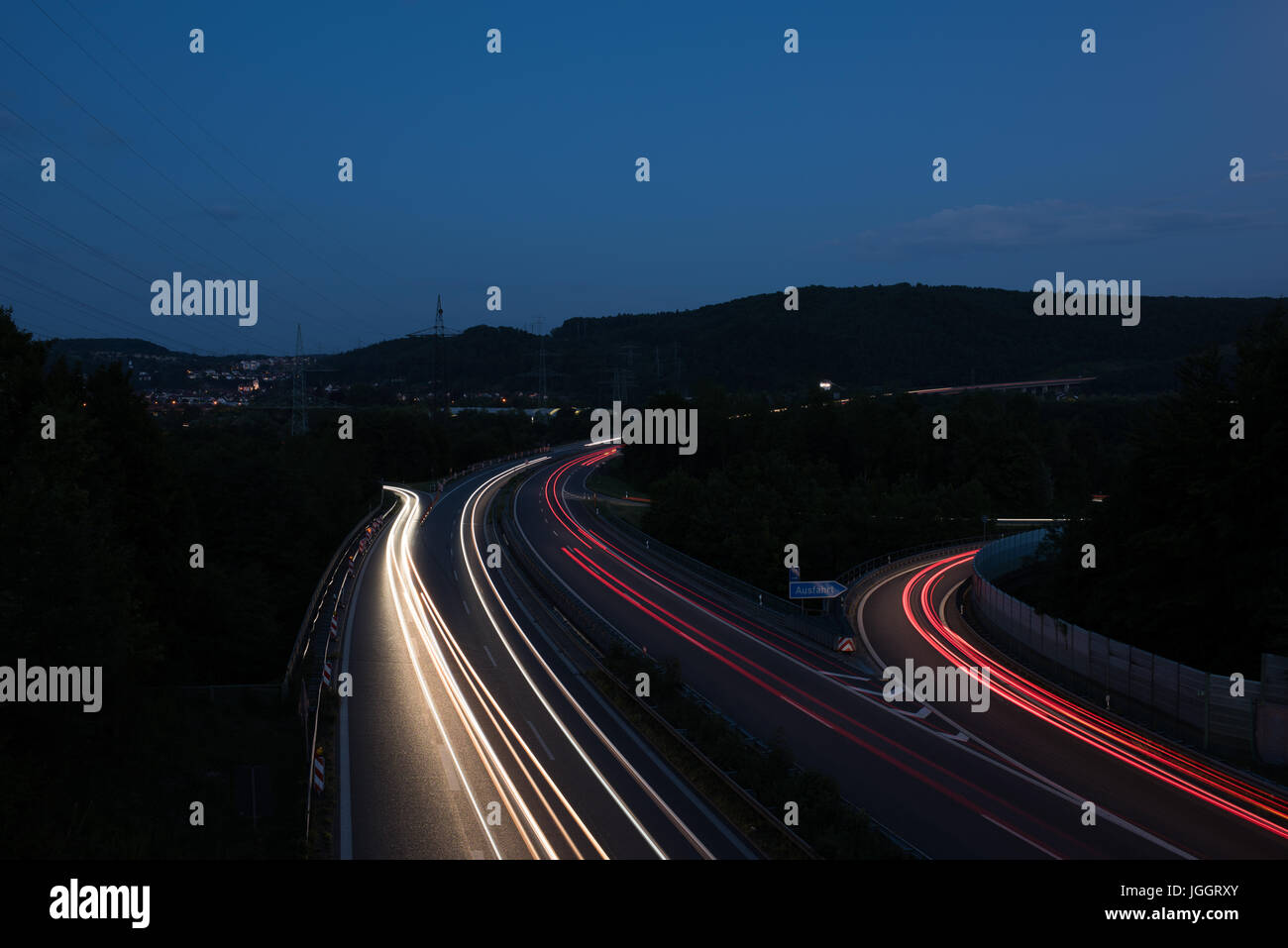 Lichtspuren Stockfoto