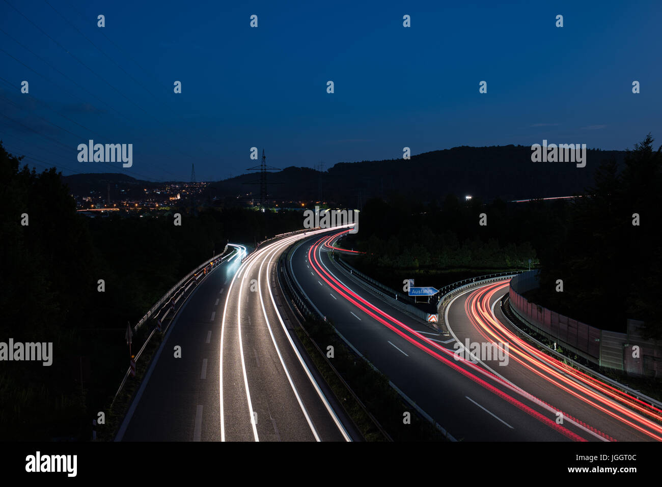 Lichtspuren Stockfoto