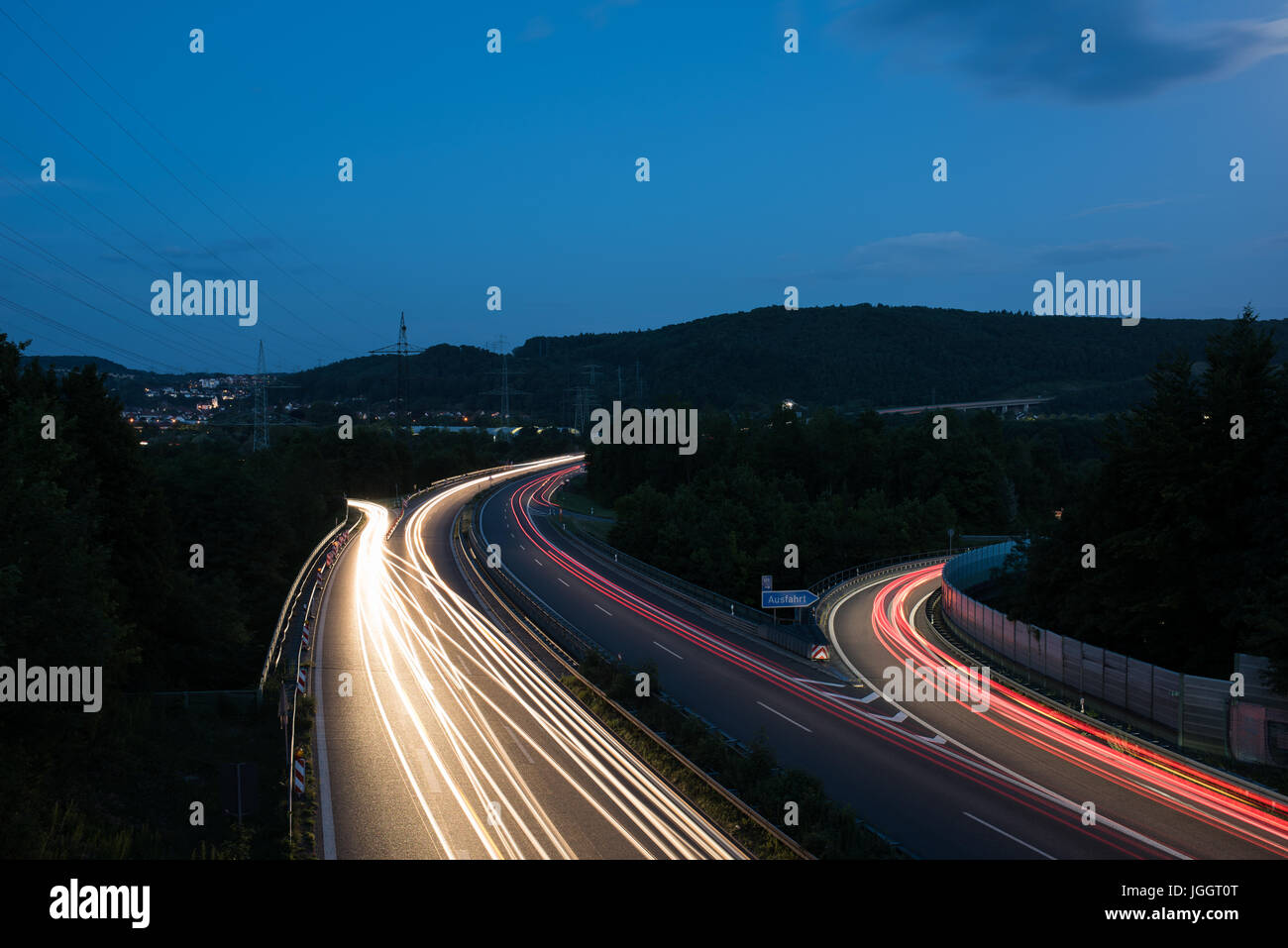 Lichtspuren Stockfoto