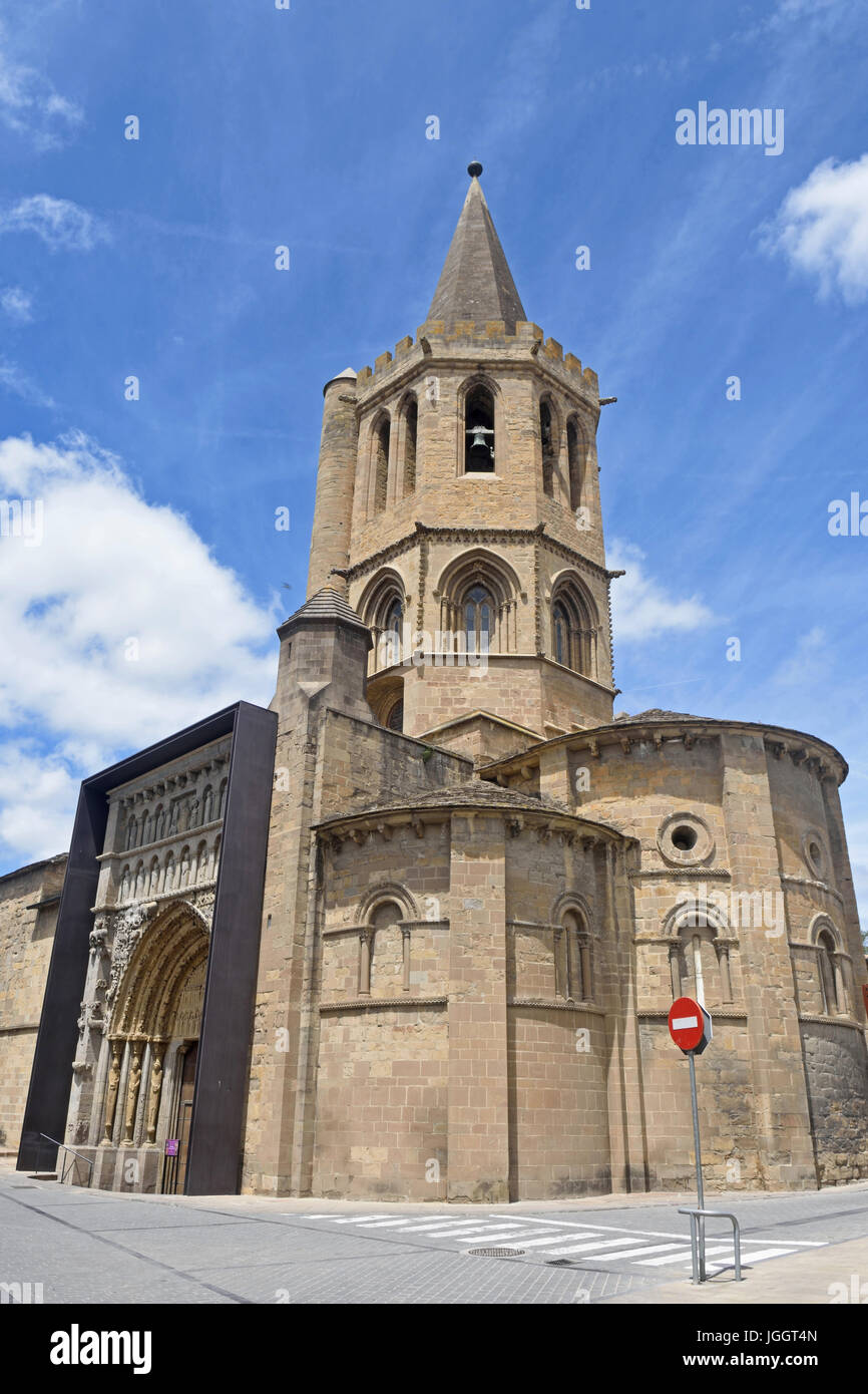 Kirche von Santa Maria la Real, Sanguesa, Navarra, Spanien Stockfoto