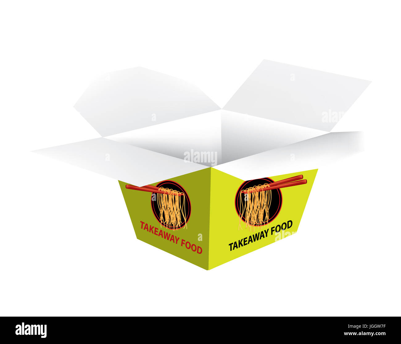 Verpackung für Take-away-box Stockfoto