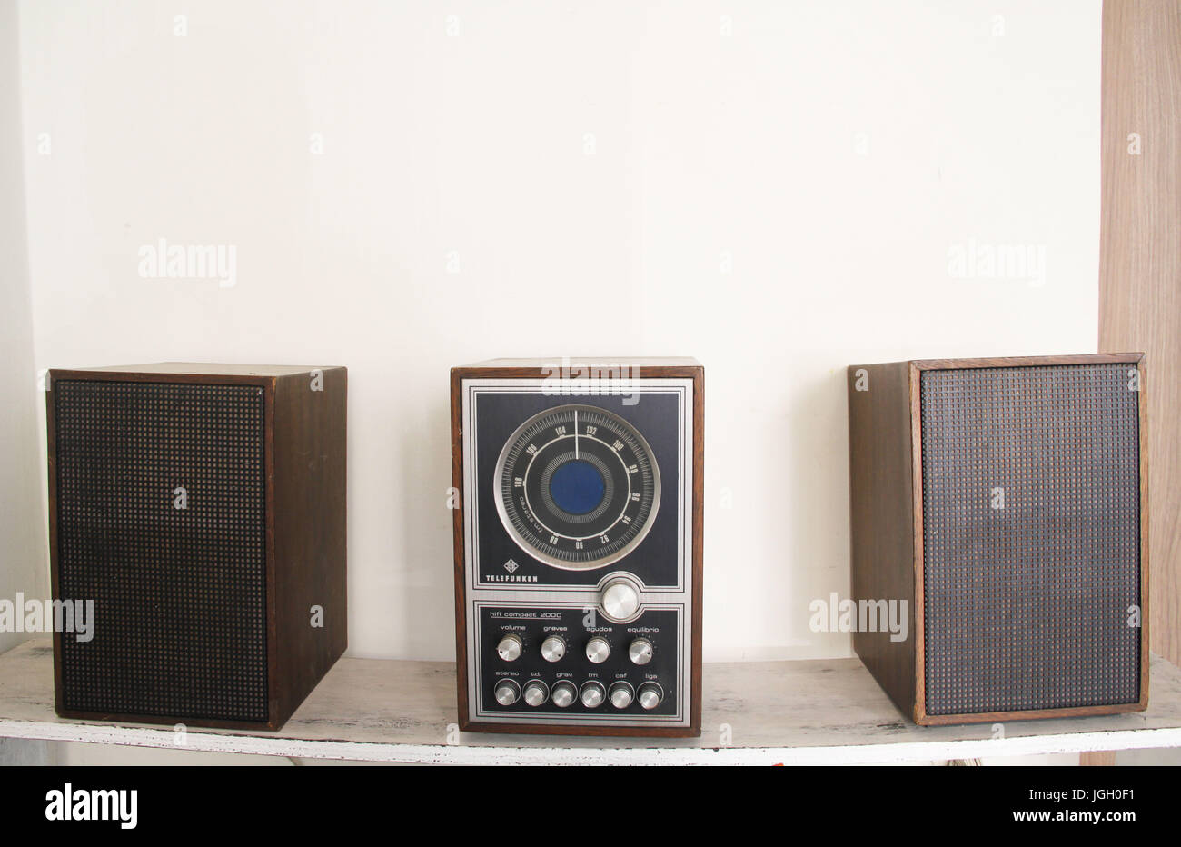 Radio Stereo, alt, 2016, Stadt, Hauptstadt, São Paulo, Brasilien. Stockfoto