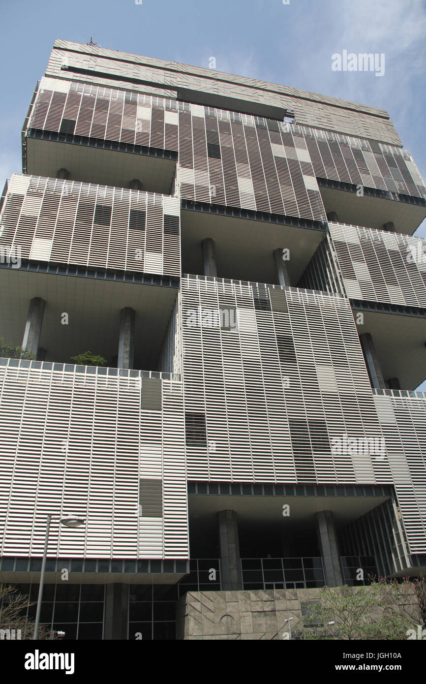 Fassade, Gebäude, Petrobras, 2016, Center, City, Rio De Janeiro, Brasilien. Stockfoto