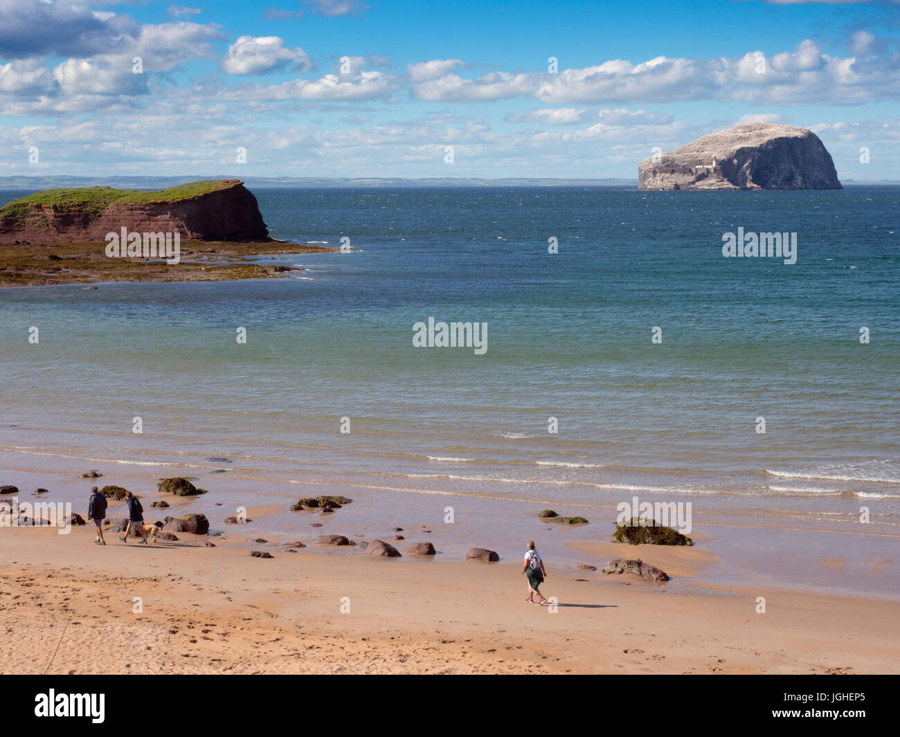 Ansicht der Bass Rock und Leuchtturm, Bass Rock; Fife, Schottland, UK Stockfoto