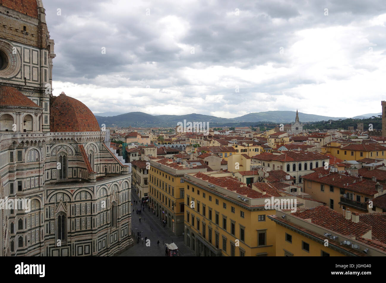 Blick vom Dom, Florenz, Italien Stockfoto