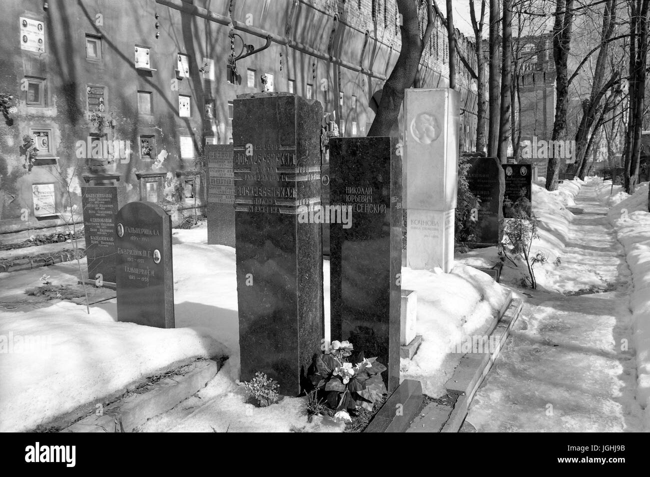 Donskoi-Friedhof in Moskau Stockfoto
