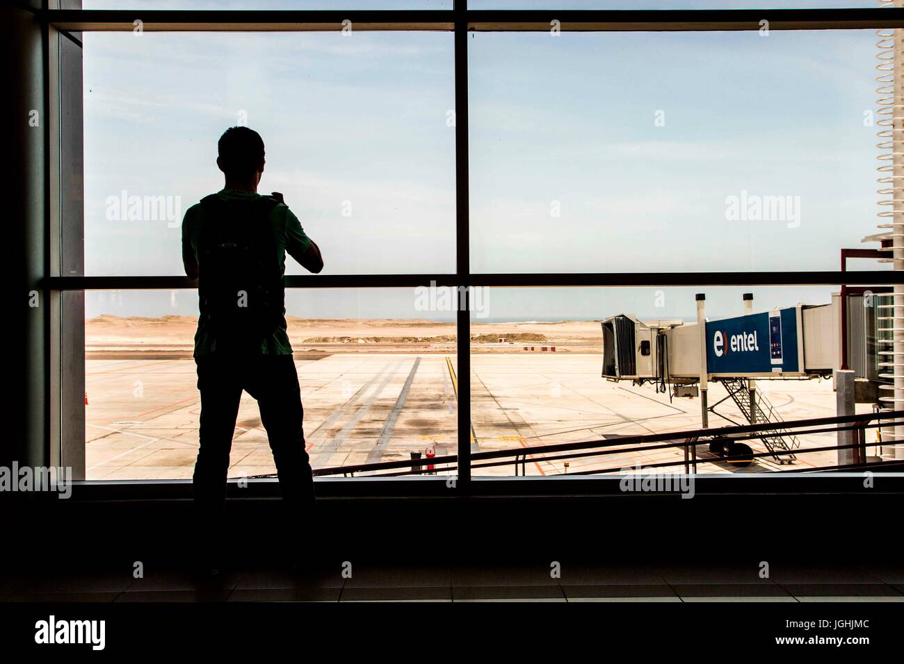 Diego Managua International Airport, in Iquique, 1973 eingeweiht. Iquique, Tarapaca Region, Chile. 22.11.15 Stockfoto