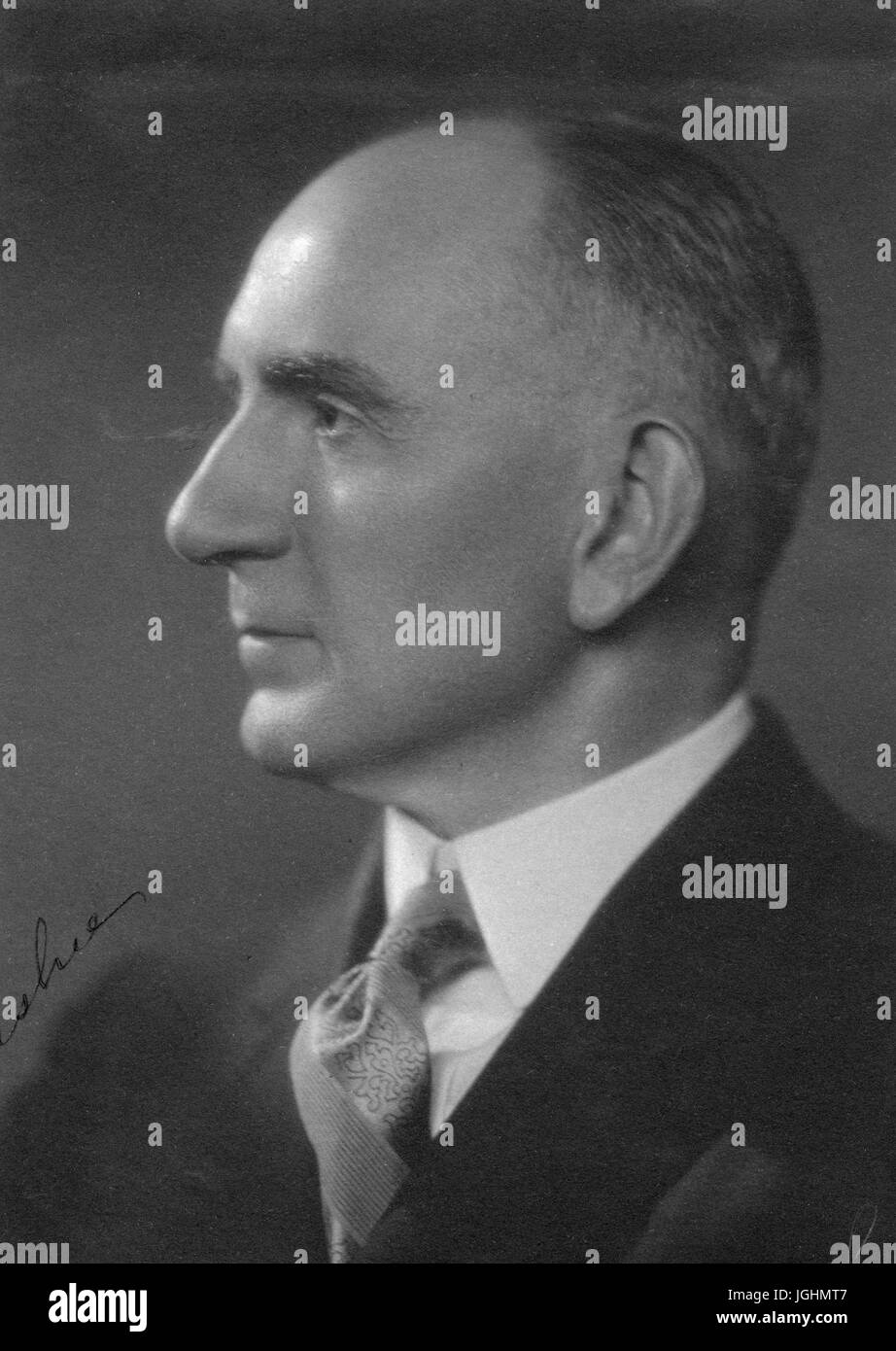 Schultern-Up Portrait von Anwalt und klassizistischen William Linwood Foushee, 1920. Stockfoto