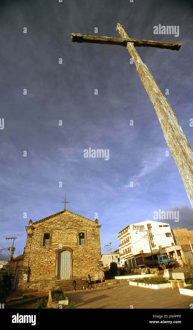 Rosario Church, San Thome Das Letras, Minas Gerais - Brasilien Stockfoto