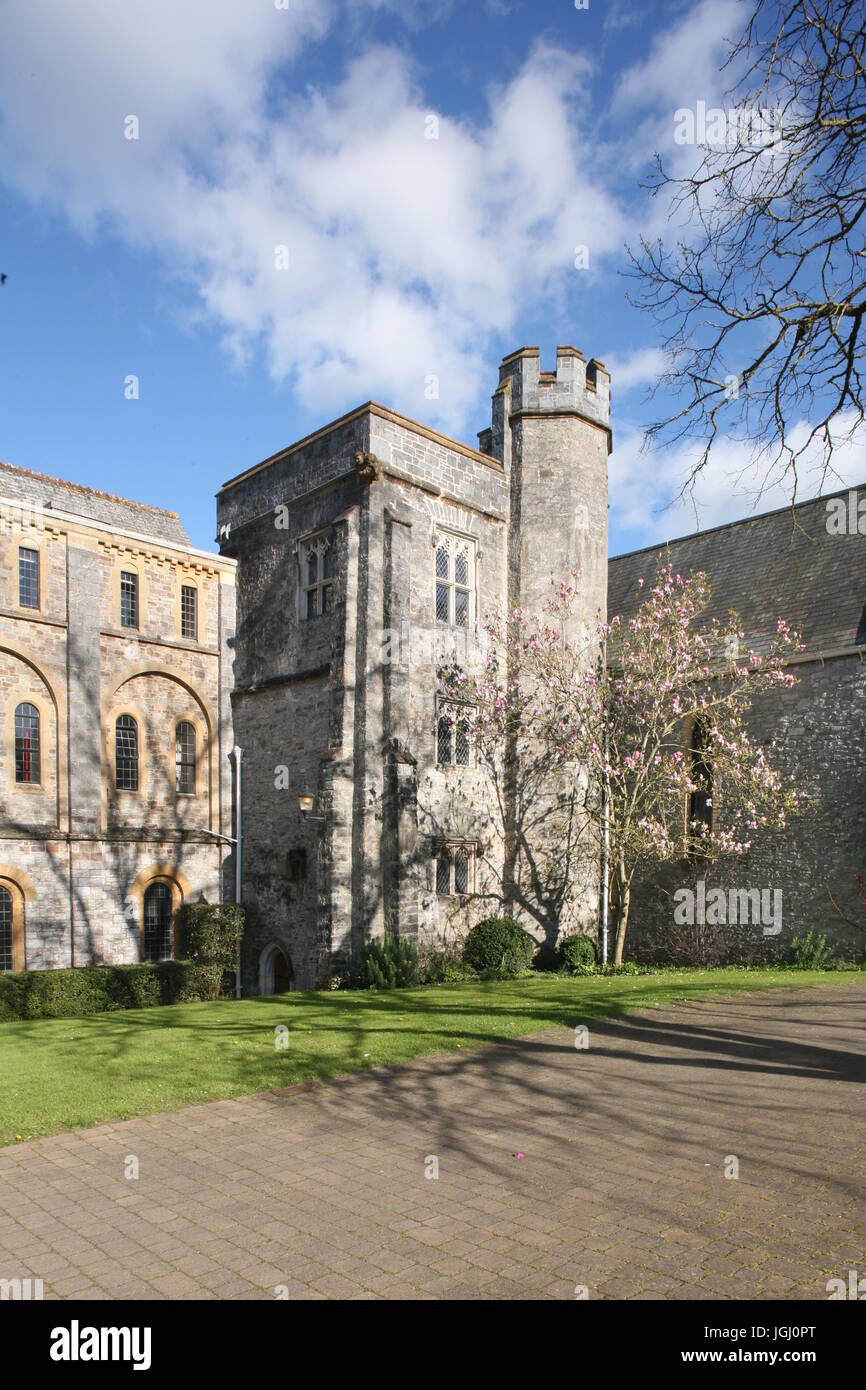 Buckfast Abbey, Buckfastleigh (Devon), späten mittelalterlichen Abt Turm Stockfoto