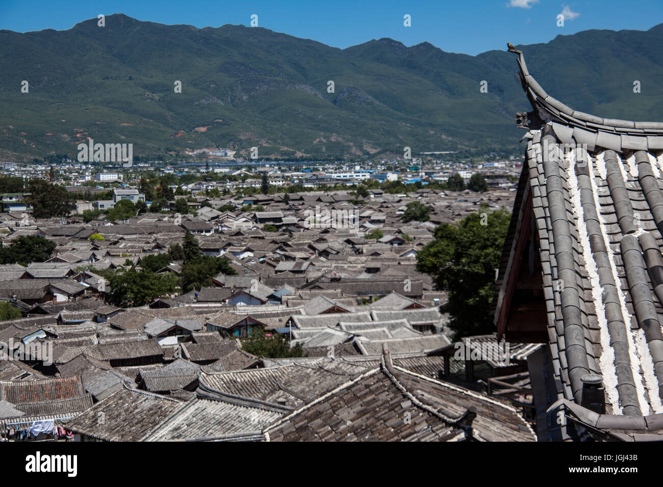 Lijiang, Yunnan, Kunming, China. Heritage Village, Wohn- und Landschaften Stockfoto