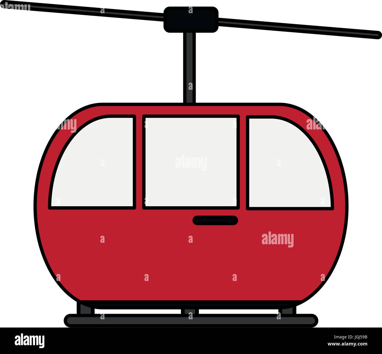 Seilbahn-Vektor-illustration Stock Vektor