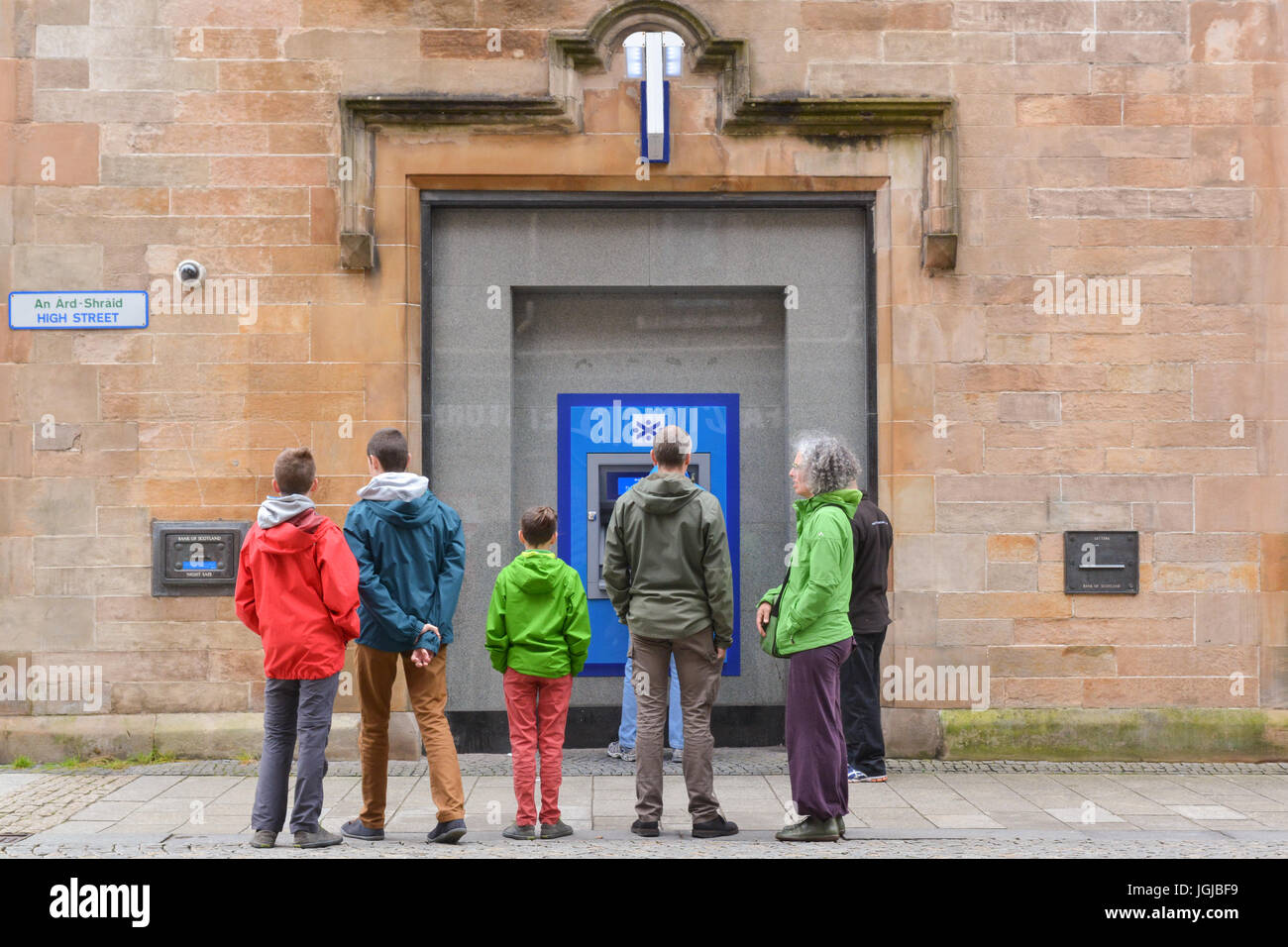 Bank of Scotland Geldautomat Dispenser, Fort William, Schottland, UK Stockfoto