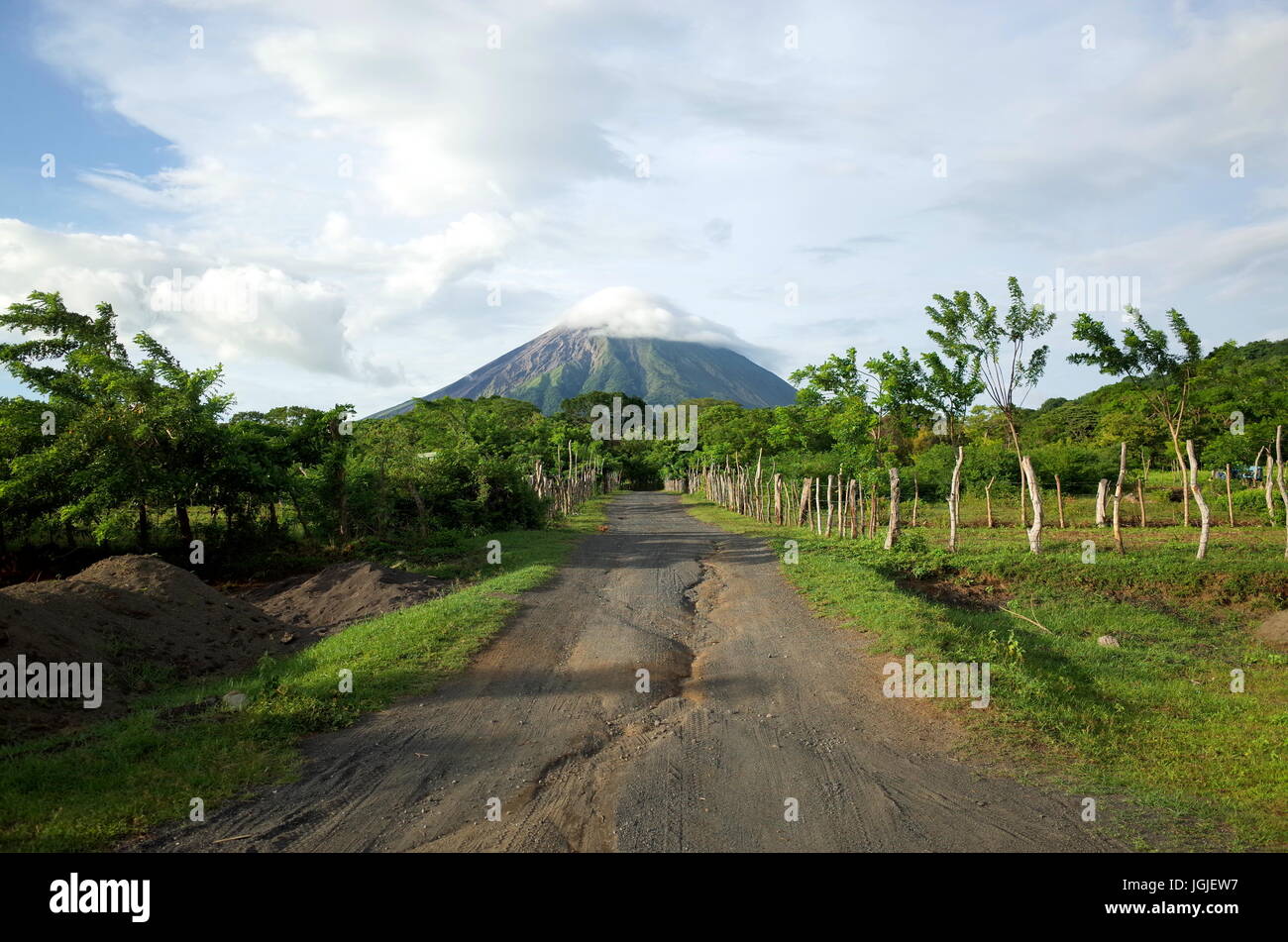 Eine erstaunliche Ansicht der Volcan Concepcion auf Isla Ometepe in Nicaragua Stockfoto