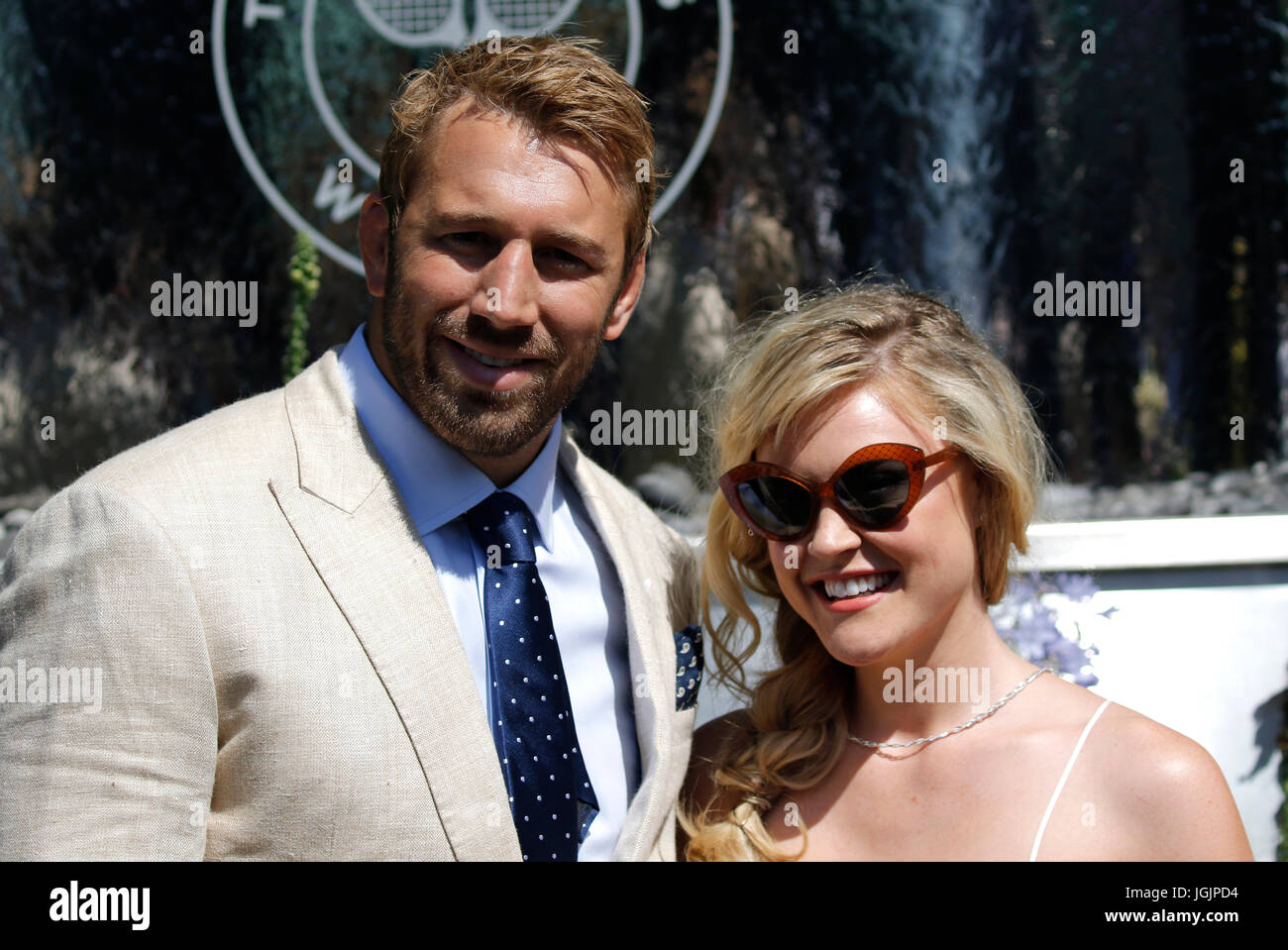 CHRIS ROBSHAW, FREUNDIN CAMILLA KERSLAKE, die Wimbledon Championships 2017, die Wimbledon Championships 2017, 2017 Stockfoto