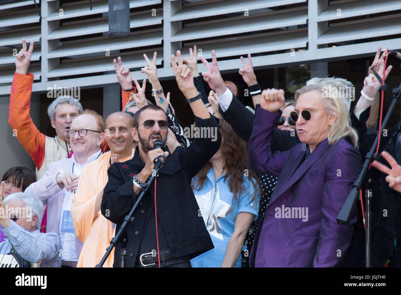 Hollywood, Kalifornien, USA. Juli 2017. Atmosphäre Ringo Starr's 'Peace & Love' 77. Geburtstag Capitol Records Juli 7,2017 Hollywood, Kalifornien. Stockfoto