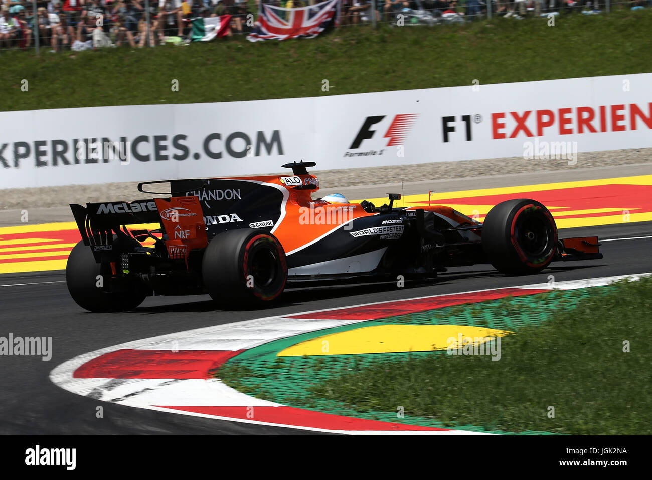07.07.2017, red-bull-ring, Spielberg, Formel 1 Großer Preis von Österreich 2017, 06.07. - 09.07.2017, im Bild Fernando Alonso (Spa #14), Mclaren honda Foto: Cronos/Hasan bratic Stockfoto